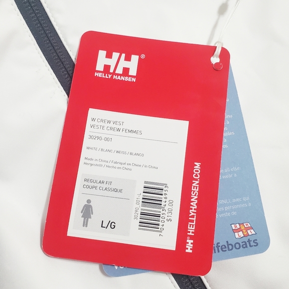 HELLY HANSEN Vest, Ladies Large, White - Picture 4 of 5